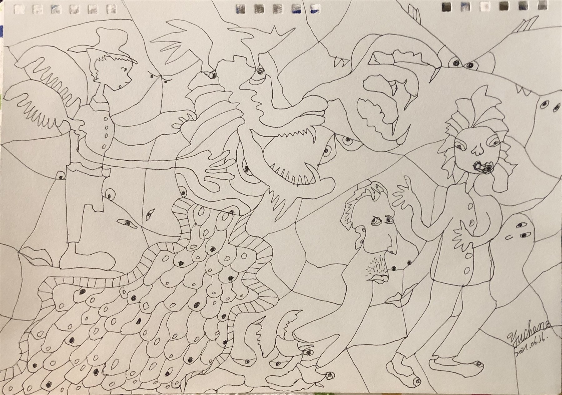老牆的記憶 線稿