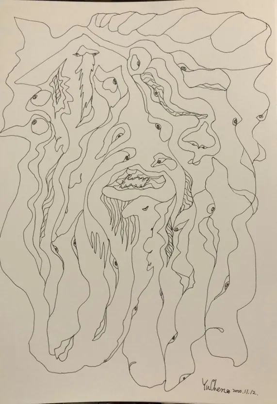 樹木的傾聽者 線稿