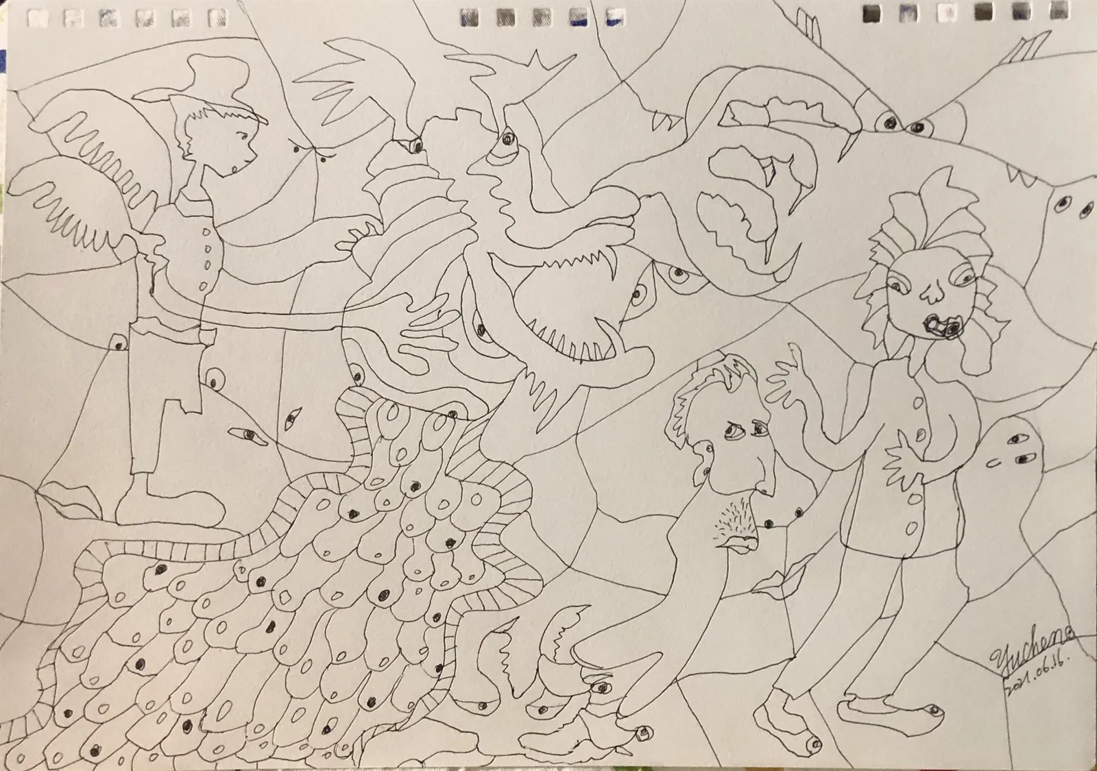 老牆的記憶 線稿