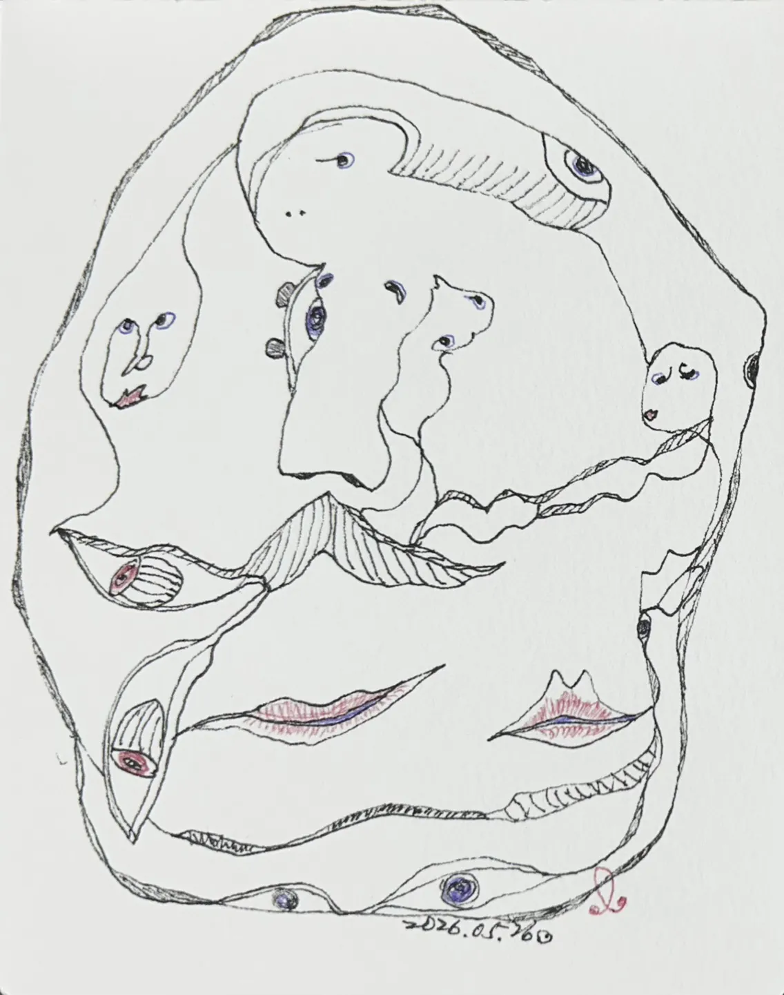 安靜的陪伴 線稿